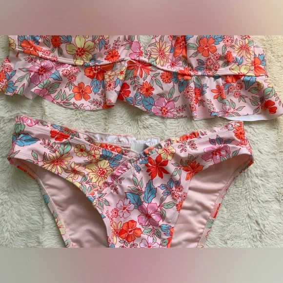 BNWT Pink Floral Midkini Bathing Suit - Picture 2 of 6
